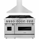 ZLINE 2-Piece Appliance Package - 48-inch Dual Fuel Range & Convertible Vent Hood in Stainless Steel (2KP-RARH48) Appliance Package ZLINE 