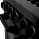 ZLINE 2-Piece Appliance Package - 48-inch Dual Fuel Range with Brass Burners & Convertible Wall Mount Hood Combo in Black Stainless Steel (2KP-RABRH48) Appliance Package ZLINE 