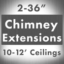 ZLINE 2 Piece Chimney Extension for 10ft-12ft Ceiling (2PCEXT-GL1i/GL2i/KL3i/KE2i) Range Hood Accessories ZLINE 