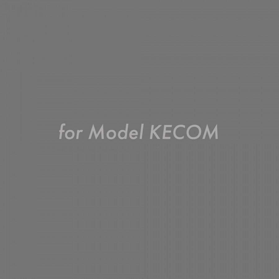 Model KECOM chimney extension label on gray background
