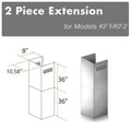 ZLINE 2 Piece Chimney Extension for 12' Ceiling, 2PCEXT-KF1 Range Hood Accessories ZLINE 