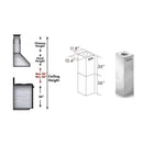 ZLINE 2 Piece Chimney Extension for 12'Ceiling, 2PCEXT-455/476/477/667/697 Range Hood Accessories ZLINE 