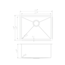 ZLINE 23" Meribel Undermount Single Bowl Stainless Steel Kitchen Sink with Bottom Grid (SRS-23) Kitchen Sink ZLINE 