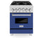 ZLINE 24-Inch 2.8 cu. ft. Range with Gas Stove and Gas Oven in DuraSnow Stainless Steel and Blue Matte Door (RGS-BM-24)