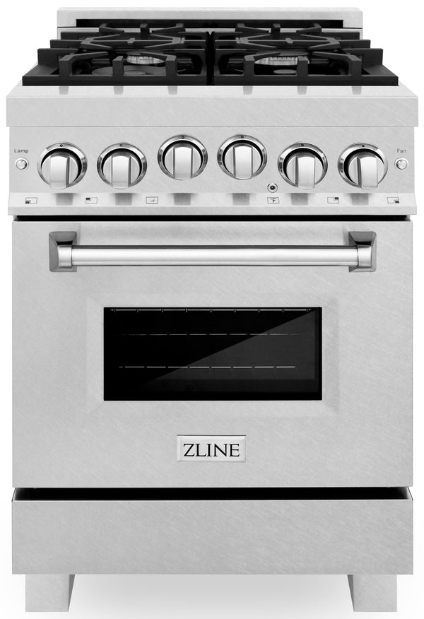 ZLINE 24" 2.8 cu. ft. Range with Gas Stove and Gas Oven in DuraSnow Stainless Steel (RGS-SN-24) Ranges ZLINE 