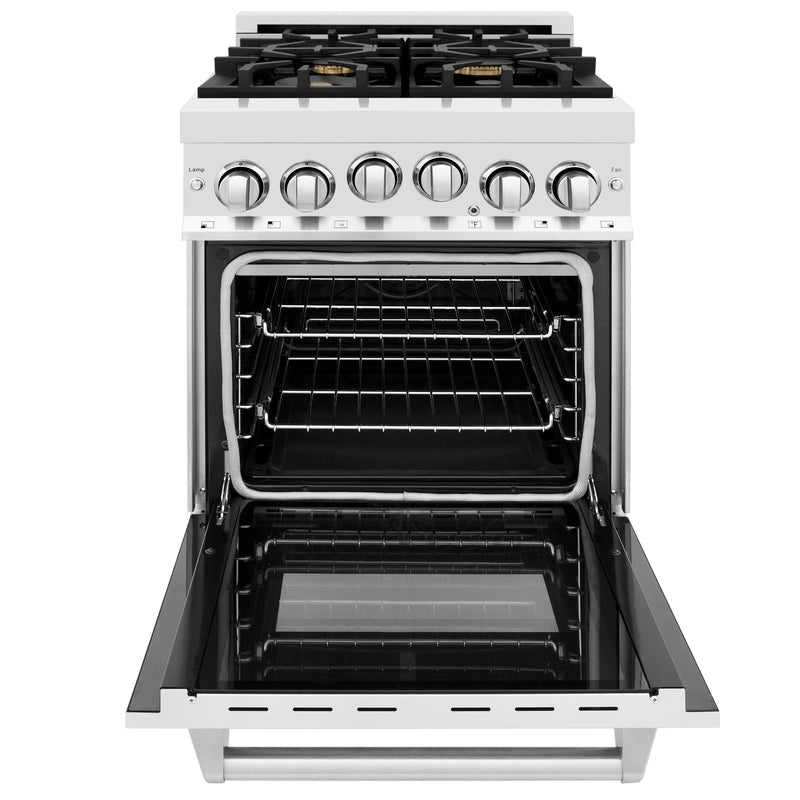 ZLINE 24" 2.8 cu. ft. Range with Gas Stove and Gas Oven in Stainless Steel with Brass Burners (RG-BR-24) Ranges ZLINE 