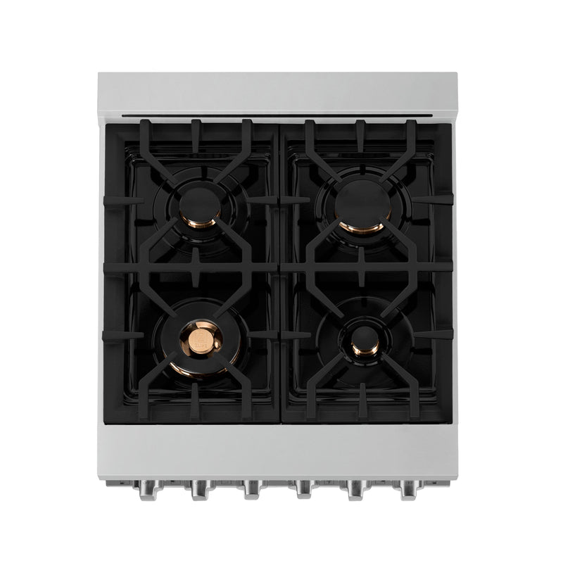 ZLINE 24" 2.8 cu. ft. Range with Gas Stove and Gas Oven in Stainless Steel with Brass Burners (RG-BR-24) Ranges ZLINE 