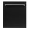 ZLINE 24-Inch Dishwasher in Black Matte with Stainless Steel Tub and Traditional Style Handle (DW-BLM-24)