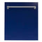 ZLINE 24-Inch Dishwasher in Blue Gloss with Stainless Steel Tub and Traditional Style Handle (DW-BG-24)