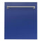 ZLINE 24-Inch Dishwasher in Blue Matte with Stainless Steel Tub and Traditional Style Handle (DW-BM-24)