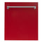 ZLINE 24-Inch Dishwasher in Red Gloss with Stainless Steel Tub and Traditional Style Handle (DW-RG-24)