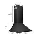 ZLINE 24 in. Convertible Vent Wall Mount Range Hood in Black Stainless Steel (BSKBN-24) Range Hoods ZLINE 