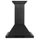 ZLINE 24 in. Convertible Vent Wall Mount Range Hood in Black Stainless Steel with Crown Molding (BSKBNCRN-24) Range Hoods ZLINE 