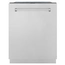 ZLINE 24" Monument Series 3rd Rack Top Touch Control Dishwasher in DuraSnow Stainless Steel with Stainless Steel Tub, 45dBa (DWMT-SN-24) Dishwashers ZLINE 