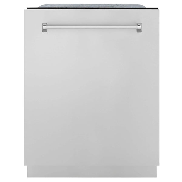ZLINE 24" Monument Series 3rd Rack Top Touch Control Dishwasher in DuraSnow Stainless Steel with Stainless Steel Tub, 45dBa (DWMT-SN-24) Dishwashers ZLINE 