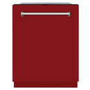 ZLINE 24" Monument Series 3rd Rack Top Touch Control Dishwasher in Red Gloss with Stainless Steel Tub, 45dBa (DWMT-RG-24) Dishwashers ZLINE 