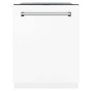 ZLINE 24" Monument Series 3rd Rack Top Touch Control Dishwasher in White Matte with Stainless Steel Tub, 45dBa (DWMT-WM-24) Dishwashers ZLINE 