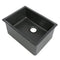 ZLINE 24-Inch Rome Dual Mount Single Bowl Fireclay Kitchen Sink with Bottom Grid in Charcoal (FRC5123-CL-24)