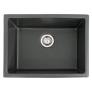 ZLINE 24" Rome Dual Mount Single Bowl Fireclay Kitchen Sink with Bottom Grid in Charcoal (FRC5123-CL-24) Kitchen Sink ZLINE 