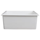 ZLINE 24" Rome Dual Mount Single Bowl Fireclay Kitchen Sink with Bottom Grid in White Gloss (FRC5123-WH-24) Kitchen Sink ZLINE 