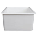 ZLINE 24" Rome Dual Mount Single Bowl Fireclay Kitchen Sink with Bottom Grid in White Gloss (FRC5123-WH-24) Kitchen Sink ZLINE 