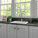 ZLINE 24" Rome Dual Mount Single Bowl Fireclay Kitchen Sink with Bottom Grid in White Matte (FRC5123-WM-24) Kitchen Sink ZLINE 