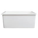 ZLINE 24" Rome Dual Mount Single Bowl Fireclay Kitchen Sink with Bottom Grid in White Matte (FRC5123-WM-24) Kitchen Sink ZLINE 