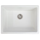 ZLINE 24" Rome Dual Mount Single Bowl Fireclay Kitchen Sink with Bottom Grid in White Matte (FRC5123-WM-24) Kitchen Sink ZLINE 