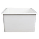 ZLINE 24" Rome Dual Mount Single Bowl Fireclay Kitchen Sink with Bottom Grid in White Matte (FRC5123-WM-24) Kitchen Sink ZLINE 
