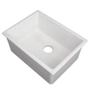 ZLINE 24" Rome Dual Mount Single Bowl Fireclay Kitchen Sink with Bottom Grid in White Matte (FRC5123-WM-24) Kitchen Sink ZLINE 