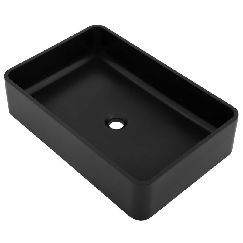 ZLINE 24" Siena Square Vessel Bath Sink in Matte Black (SK-QVSQ-MB-24) Kitchen Sink ZLINE 