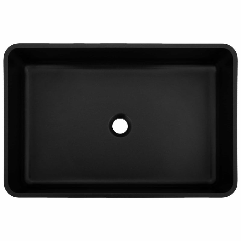 ZLINE 24" Siena Square Vessel Bath Sink in Matte Black (SK-QVSQ-MB-24) Kitchen Sink ZLINE 