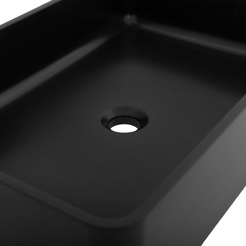 ZLINE 24" Siena Square Vessel Bath Sink in Matte Black (SK-QVSQ-MB-24) Kitchen Sink ZLINE 