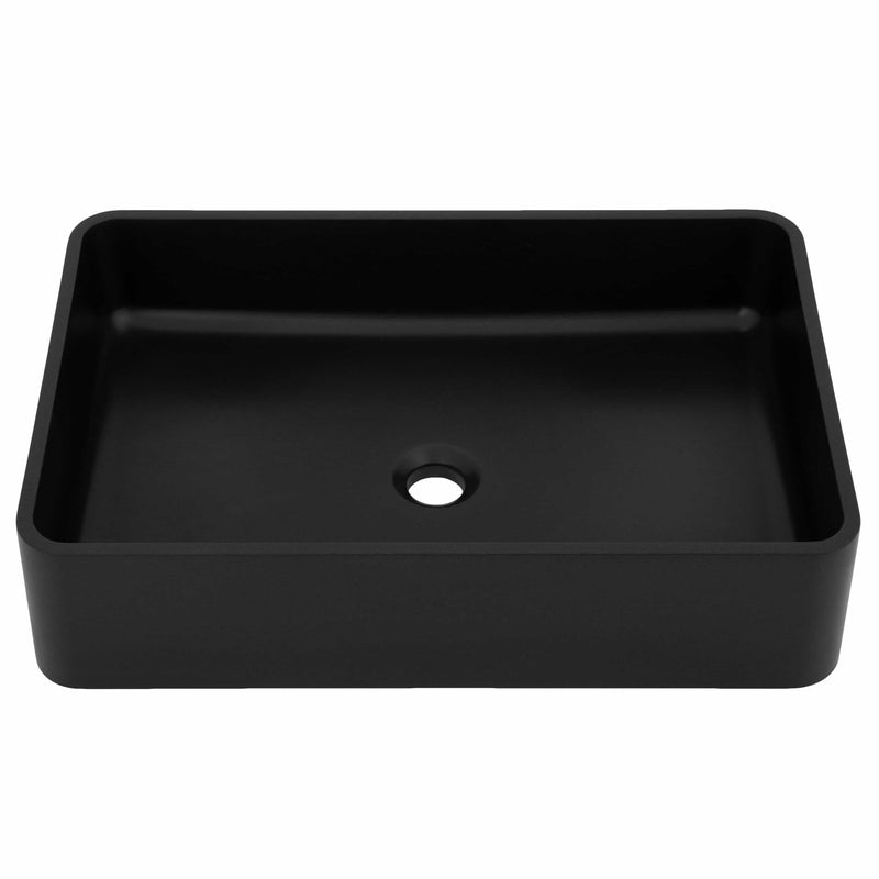 ZLINE 24" Siena Square Vessel Bath Sink in Matte Black (SK-QVSQ-MB-24) Kitchen Sink ZLINE 