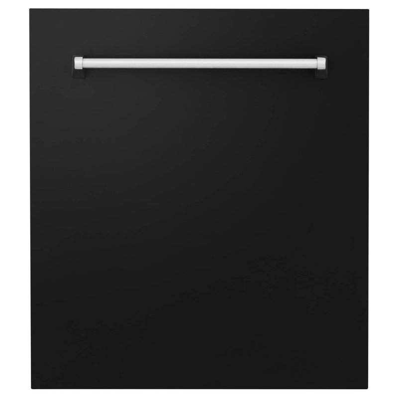 ZLINE 24" Tallac Series 3rd Rack Dishwasher in Black Matte with Stainless Steel Tub, 51dBa (DWV-BLM-24) Dishwashers ZLINE 