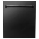 ZLINE 24" Top Control Dishwasher In Black Stainless Steel With Stainless Steel Tub (DW-BS-24) Dishwashers ZLINE 