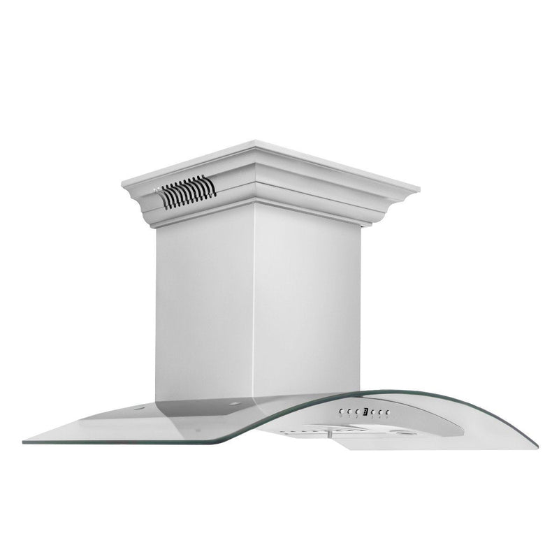 ZLINE 24" Wall Mount Range Hood in Stainless Steel with Built-in CrownSound Bluetooth Speakers (KN4CRN-BT-24) Range Hoods ZLINE 