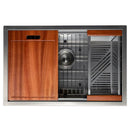 ZLINE 27" Garmisch Undermount Single Bowl DuraSnow® Stainless Steel Kitchen Sink with Bottom Grid and Accessories (SLS-27S) Kitchen Sink ZLINE 