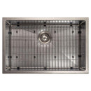 ZLINE 27" Meribel Undermount Single Bowl DuraSnow® Stainless Steel Kitchen Sink with Bottom Grid (SRS-27S) Kitchen Sink ZLINE 
