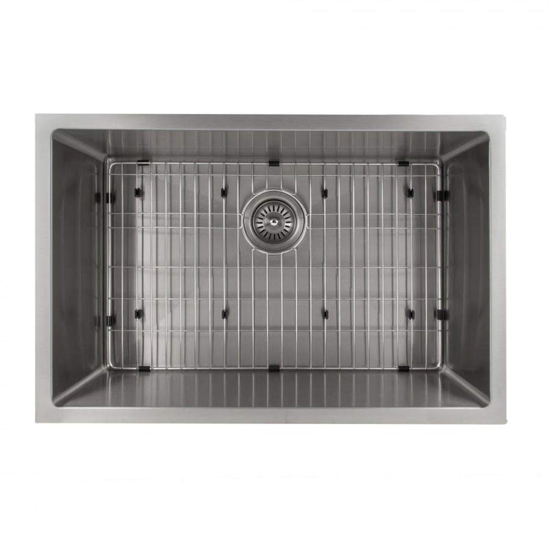 ZLINE 27" Meribel Undermount Single Bowl Stainless Steel Kitchen Sink with Bottom Grid (SRS-27) Kitchen Sink ZLINE 