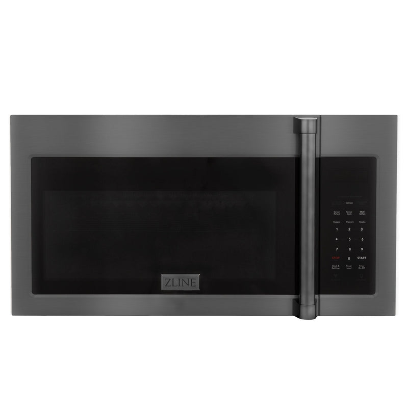 ZLINE 3-Piece Appliance Package - 30" Gas Range with Brass Burners, Over-the-Range Microwave/Vent Hood Combo, and 3-Rack Dishwasher in Black Stainless Steel (3KP-RGBOTRH30-DWV) Appliance Package ZLINE 