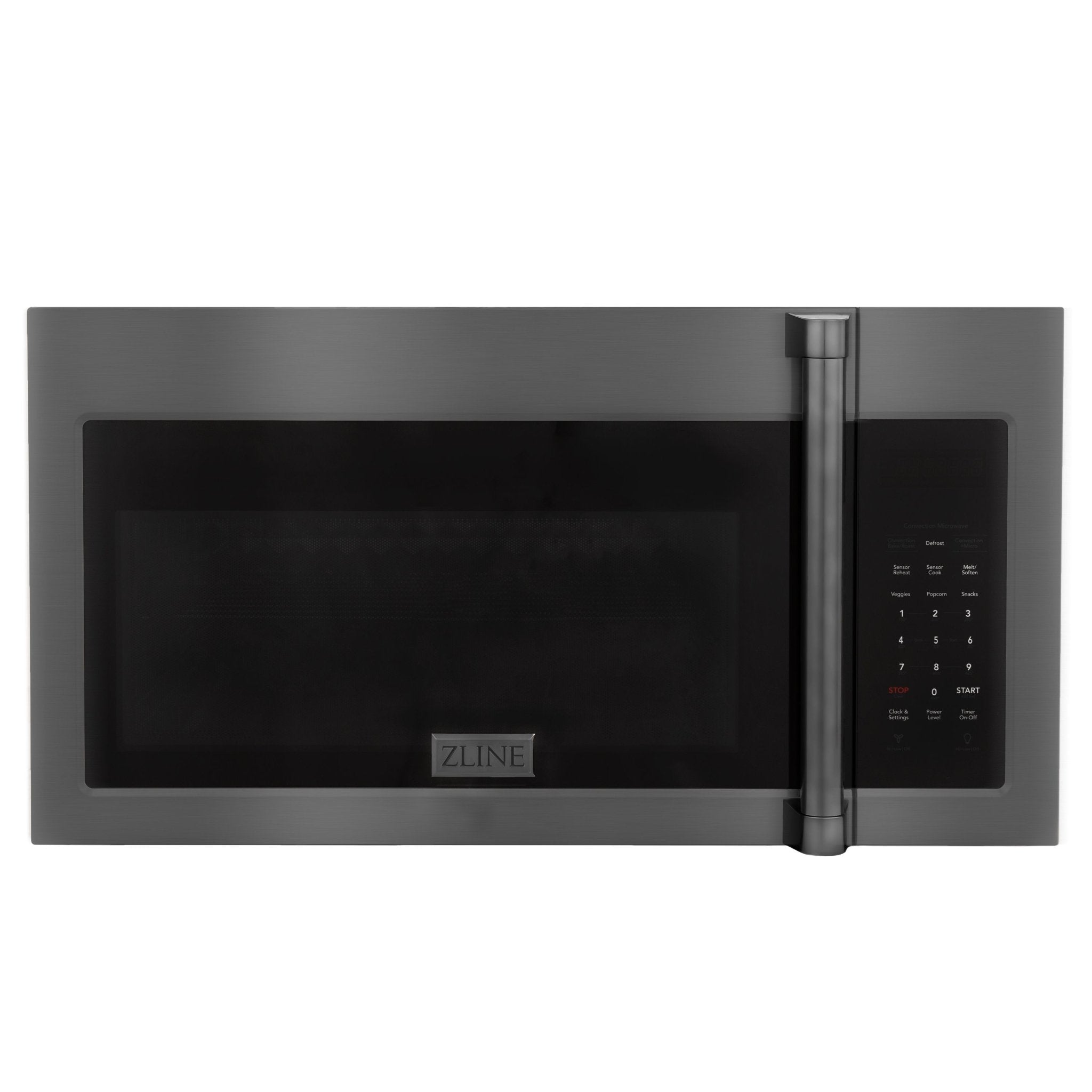 ZLINE built-in microwave with open door and right-side control panel