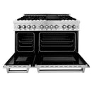 ZLINE 3-Piece Appliance Package - 48-inch Dual Fuel Range, Premium Hood & Microwave Drawer in Stainless Steel (3KP-RARH48-MW) Appliance Package ZLINE 