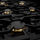 ZLINE 3-Piece Appliance Package - 48-inch Dual Fuel Range with Brass Burners, Microwave Drawer & Premium Hood in Black Stainless Steel (3KP-RABRH48-MW) Appliance Package ZLINE 