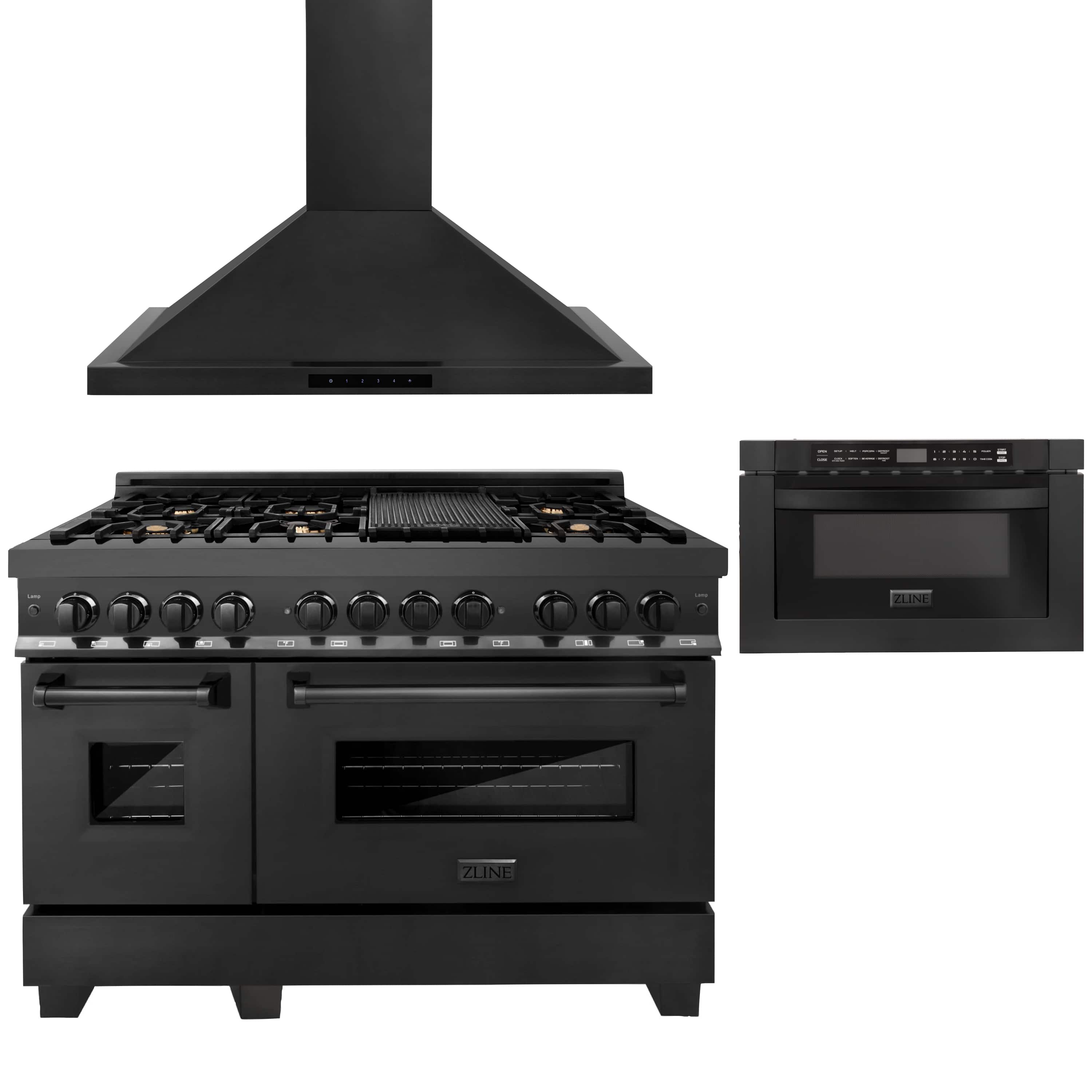 RABRGR48 by Zline Kitchen and Bath - ZLINE 48 in. 6.0 cu. ft. Electric Oven  and Gas Cooktop Dual Fuel Range with Griddle and Brass Burners in Stainless  Steel (RA-BR-GR-48)