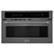 ZLINE 30-Inch 1.6 cu ft. Built-in Convection Microwave Oven in Black Stainless Steel with Speed and Sensor Cooking (MWO-30-BS)