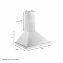 ZLINE 30" Alpine Series Wall Mount Range Hood with Remote in Stainless Steel (ALP10WL-30) Range Hoods ZLINE 