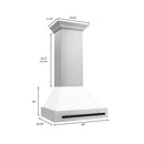 ZLINE 30" Autograph Edition Wall Mount Range Hood in Stainless Steel with White Matte Shell and Matte Black Handle (8654STZ-WM30-MB) Range Hoods ZLINE 