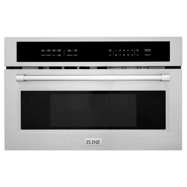 ZLINE 30" Built-in 1.6 cu ft. Convection Microwave Oven in DuraSnow Stainless Steel with Speed and Sensor Cooking (MWO-30-SS) Microwaves ZLINE 