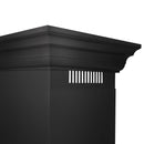 ZLINE 30" Convertible Vent Wall Mount Range Hood in Black Stainless Steel with Crown Molding (BSKENCRN-30) Range Hoods ZLINE 